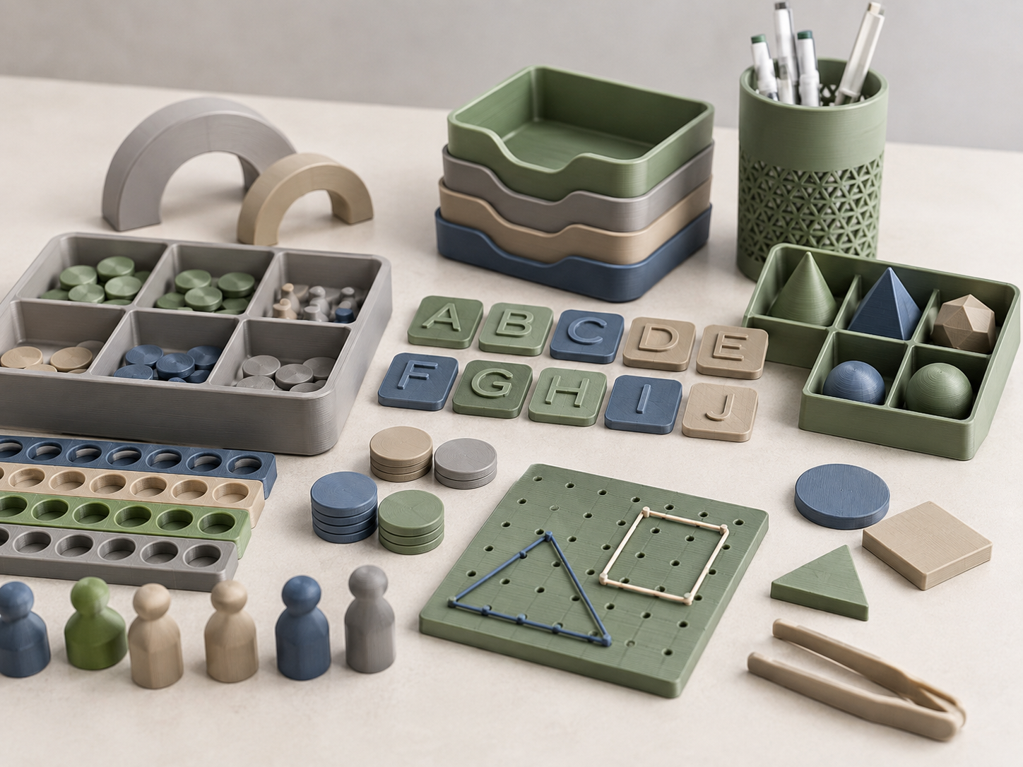3D printed educational manipulatives and classroom learning tools